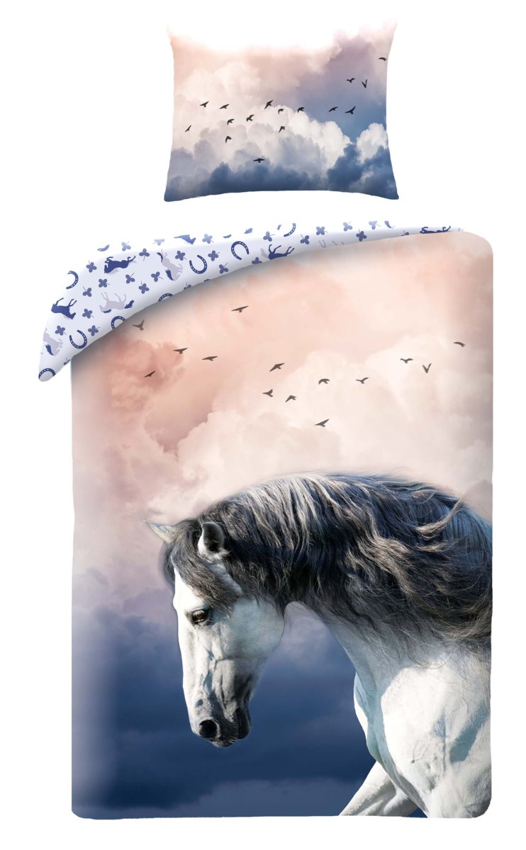 Pościel bawełniana Animals Konie H-0096BL