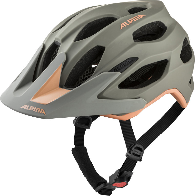 Alpina Unisex - Dorośli, CARAPAX 2.0 Kask rowerowy, moon-grey-peach matt, 52-57 cm