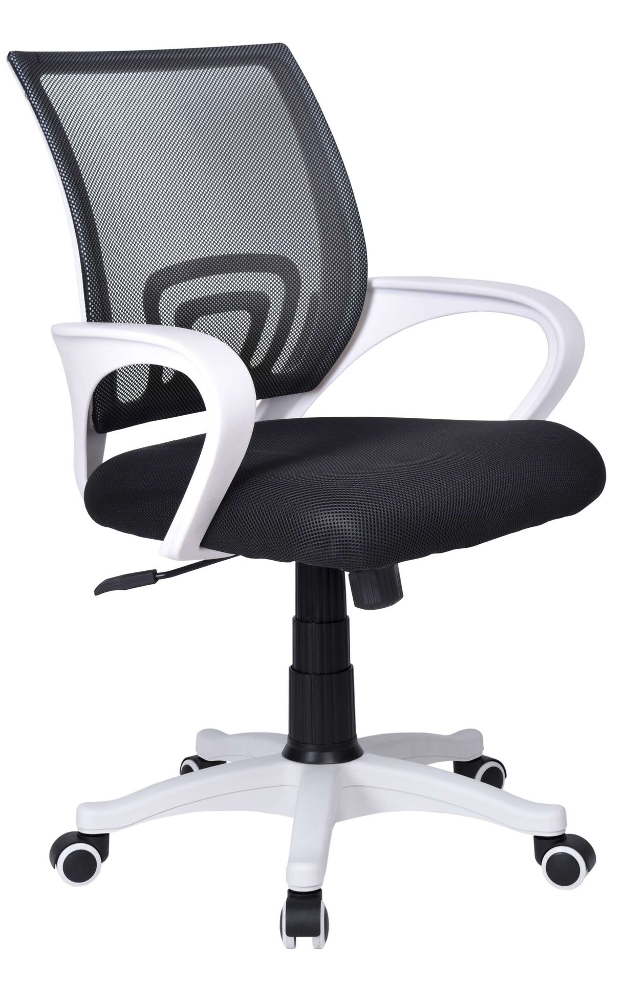 Fotel biurowy BIANCO biało-czarny
