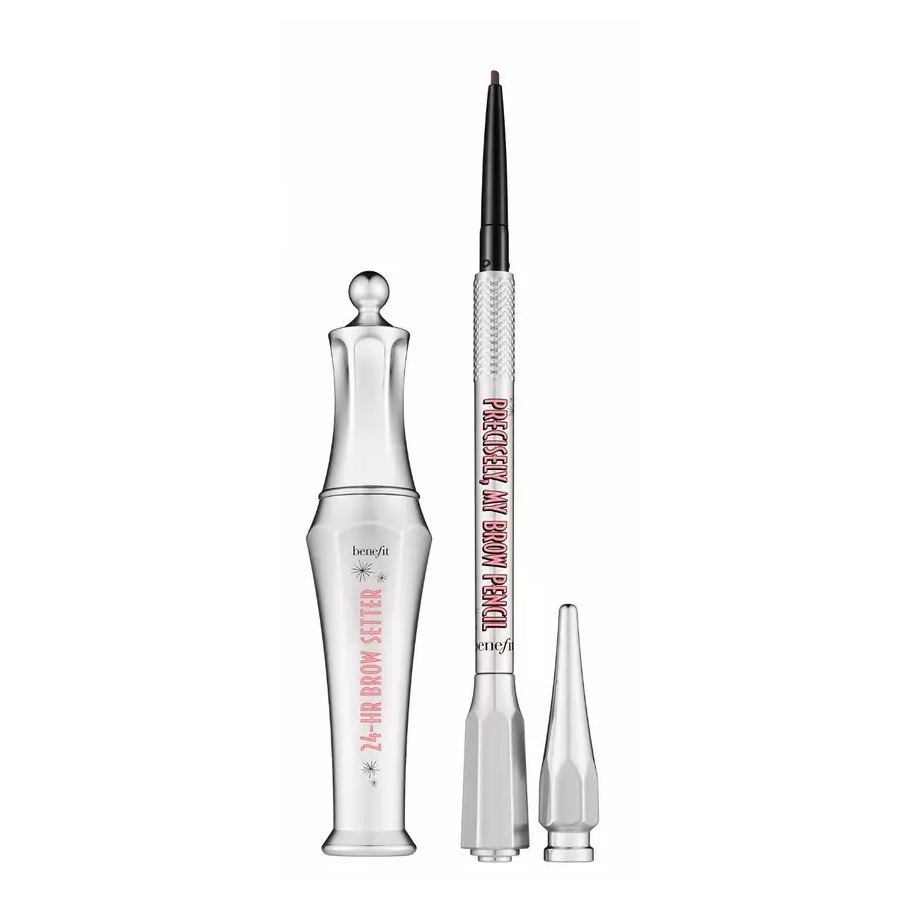 Benefit 2 Brow Bigshots zestaw 24-Hour Brow Setter żel do brwi Clear 7ml + Precisely My Brow Pencil kredka do brwi Warm Deep Brown 0,08g