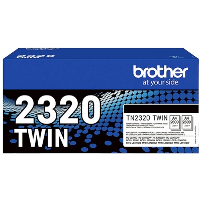 Tonery Oryginalne Brother TN-2320 (TN2320TWIN) (Czarne) (dwupak)|