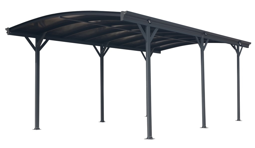 Wiata garażowa 3x5m samochodowa antracyt Westmann carport zaokrąglona