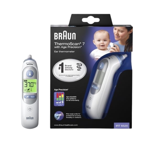 Braun IRT 6520 termometr elektroniczny do ucha + 21 kapturków + PREZENT Enova29552
