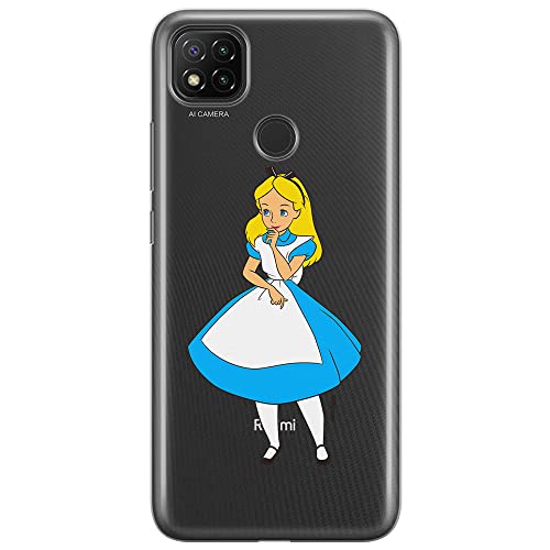 ERT GROUP etui na telefon Xiaomi REDMI 9C, case oryginalny i oficjalnie licencjonowany przez Disney, wzór Alice 010, optymalnie dopasowane, plecki z TPU częściowo przeźroczyste