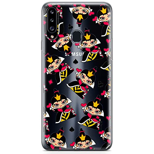 ERT GROUP etui na telefon Samsung A20S, case oryginalny i oficjalnie licencjonowany przez Disney, wzór Queen of Hearts 002, optymalnie dopasowane, plecki z TPU częściowo przeźroczyste