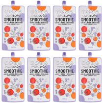 Owolovo Smoothie Pouch Jabłko-Jagoda-Brzoskwinia zestaw 8 x 250 ml