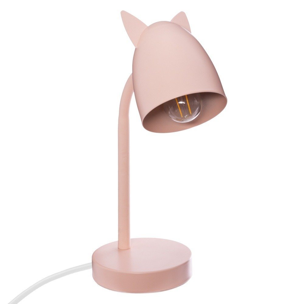 Atmosphera for kids Lampka na biurko OREILLES ROSE metalowa kolor różowy