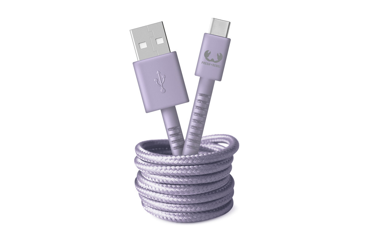 Kabel USB-A - USB Typ-C FRESH N REBEL 2.0 m Fioletowy