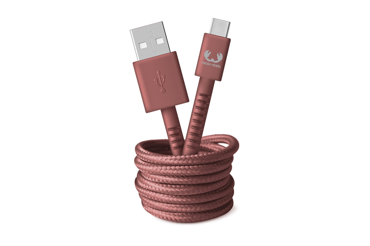 Zdjęcia - Kabel Fresh n Rebel  USB-A - USB-C  2.0 m Czerwony 