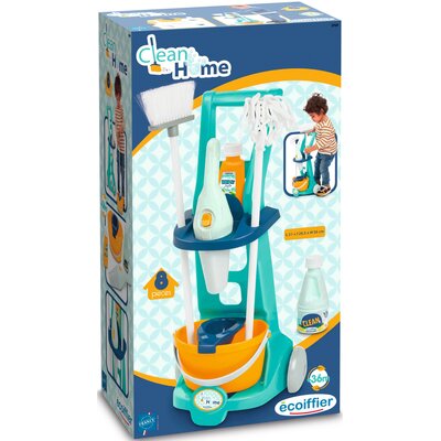 Ecoiffier Wózek Do Sprzątania z Akcesoriami 8 el.
