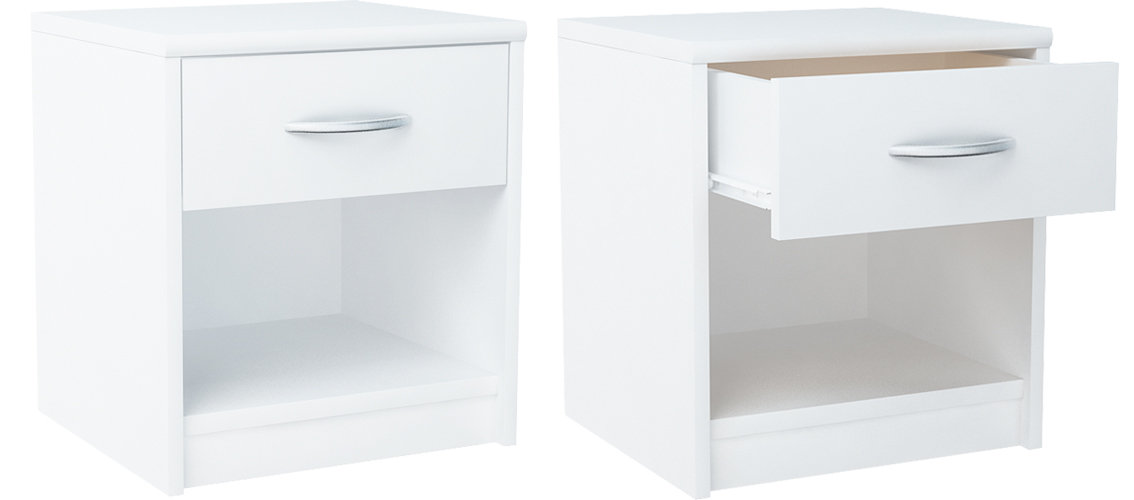 Szafka Nocna Sn01 BIAŁY 35x38,8x45 cm