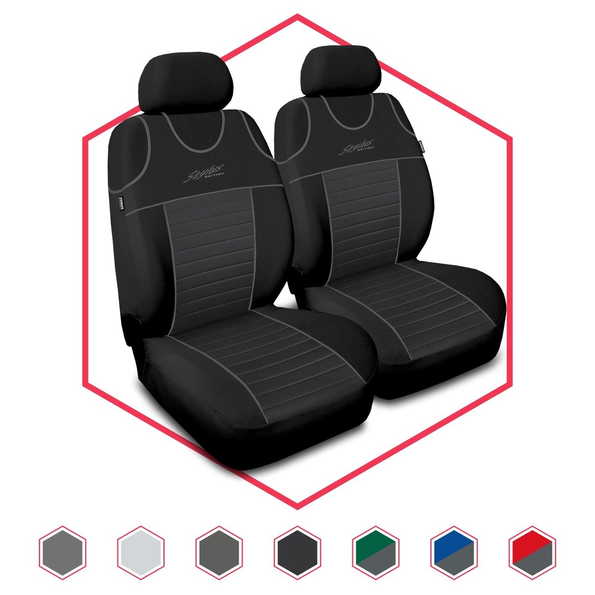 Uniwersalne koszulki samochodowe przód 1+1 Stylus P4