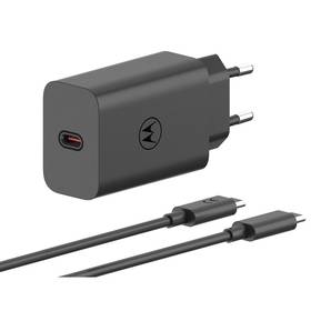 Motorola Ładowarka sieciowa TurboPower 68W, 1x USB-C + USB-C kabel 1m MOM000068 Czarna