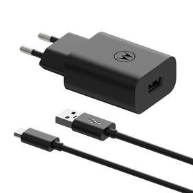 Motorola Ładowarka sieciowa TurboPower 20W, 1x USB + USB-C kabel 1m MOM000070 Czarna