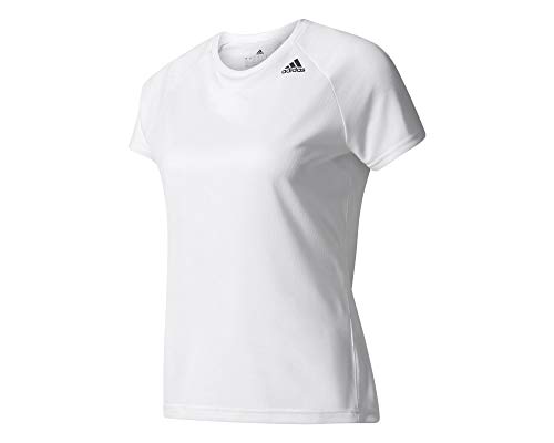 adidas Damska koszulka D2M luźna z krótkim rękawem, biała, M