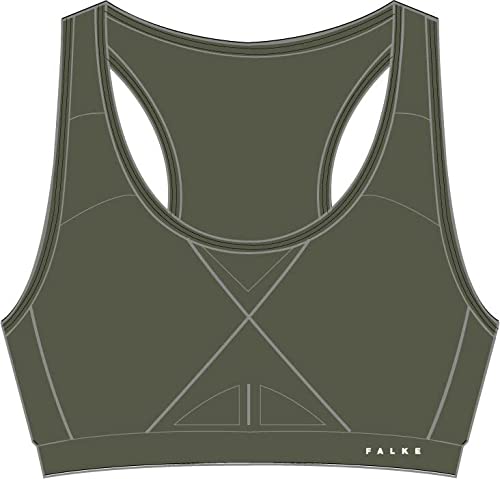 FALKE Madison Low Support Sport biustonosz z przędzy funkcyjnej, czarno-biały, wiele innych kolorów, oddychający, bardzo elastyczny, do małych i średnich miseczek, dwuwarstwowy, bez fiszbin, 1 sztuka