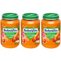BoboVita Pomidorowa z kurczakiem i ryżem po 6 miesiącu Zestaw 3 x 190 g