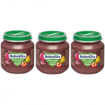 BoboVita Jabłka jagody i gruszki Williamsa po 4 miesiącu Zestaw 3 x 125 g