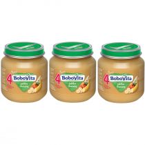 BoboVita Deserek Jabłka i banany po 4 miesiącu Zestaw 3 x 125 g