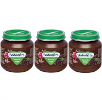 BoboVita Suszona śliwka po 4 miesiącu Zestaw 3 x 125 g