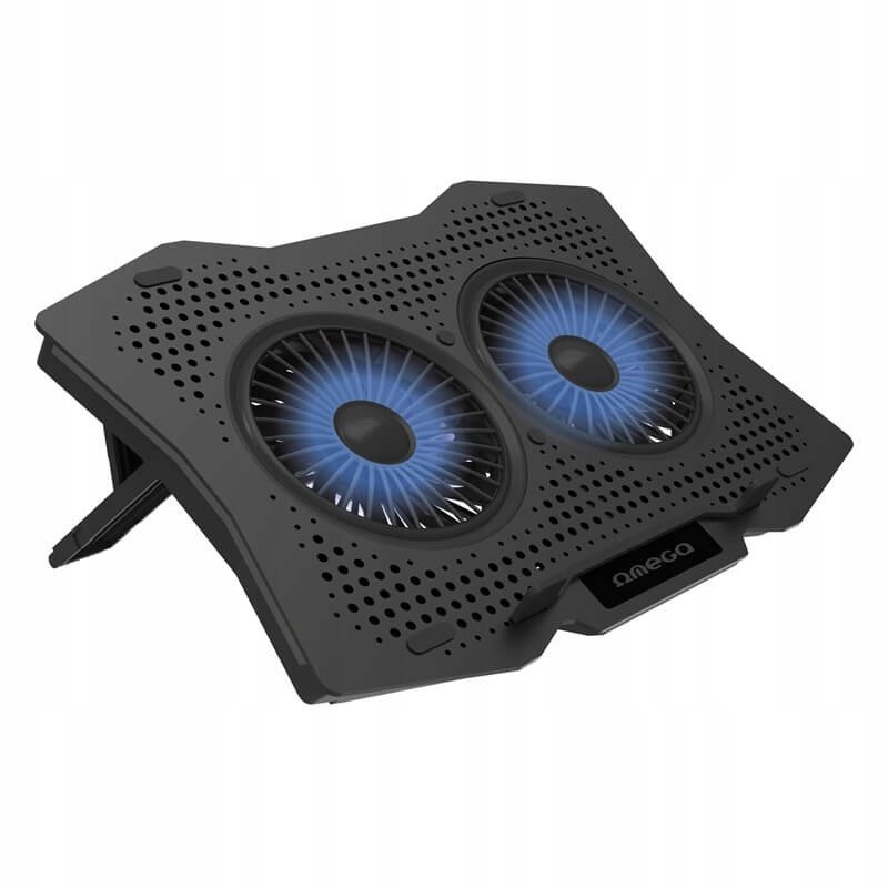 Фото - Підставка для ноутбука Omega LAPTOP COOLER PAD PODKŁADKA CHŁODZĄCA 2 FANS BLACK  [45425]