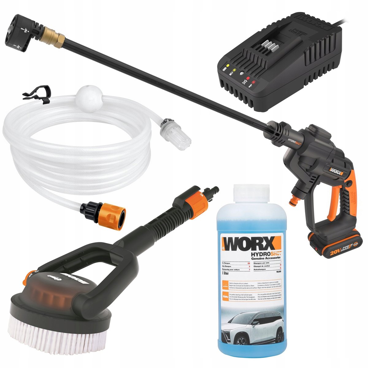 Zestaw do mycia samochodu Worx WG620E + Akcesoria