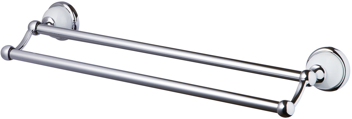 Bisk Wieszak podwójny Grenada 460 mm chrom biały