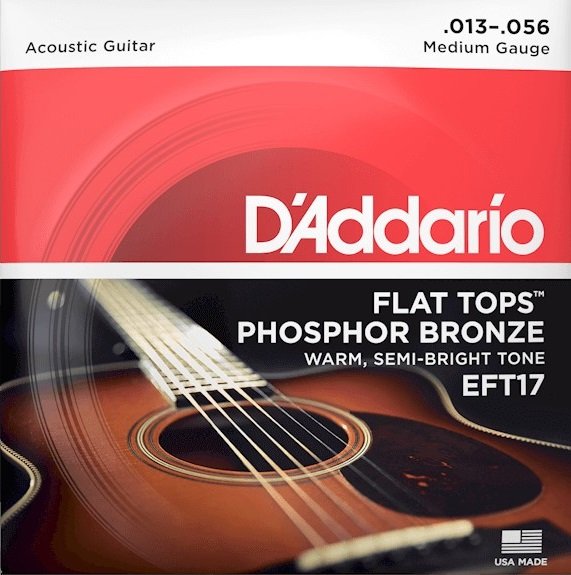 D'Addario EFT ścienny TOPS Acoustic Guitar Strings EFT17