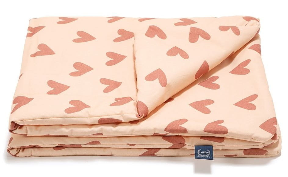 Kołdra Dziecięca Bawełniana M 80X100 Heartbeat Pink La Millou