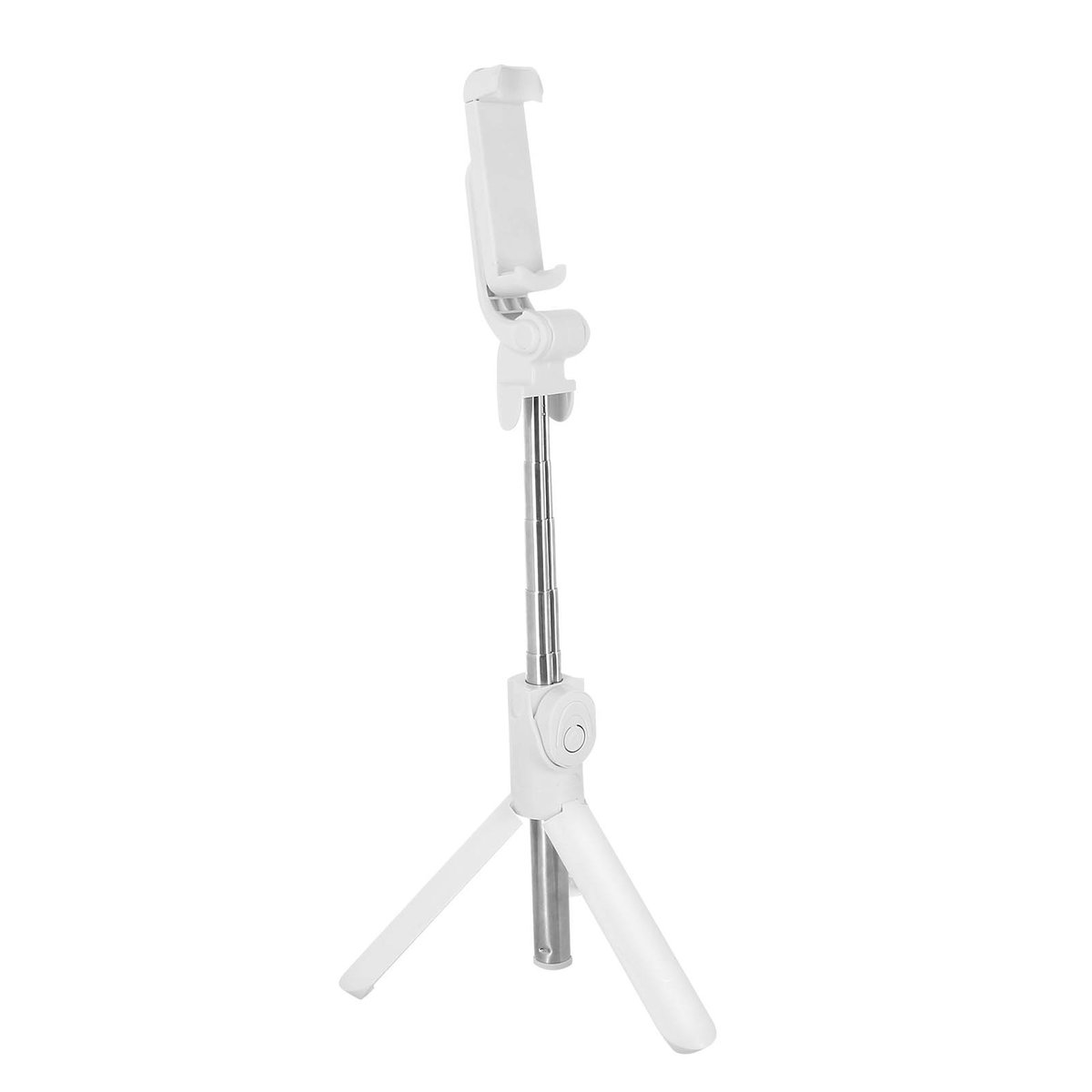 Selfie stick ze statywem Pilot zdalnego sterowania Bluetooth Wysuwane ramię 68 cm - Biały
