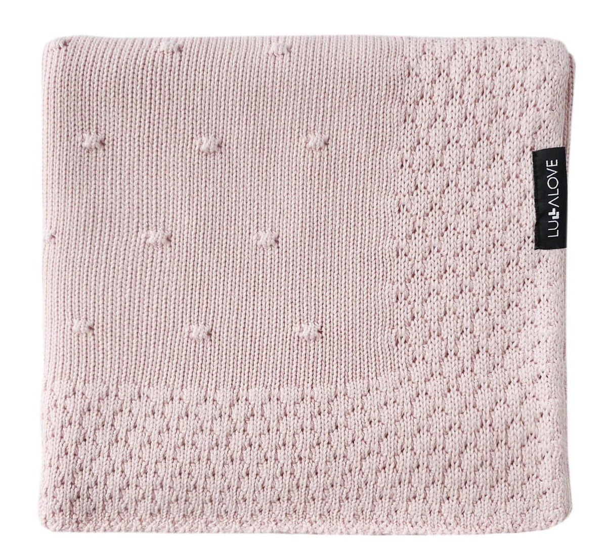 Bambusowy koc - popcorn pudrowy róż 80x100 cm Lullalove