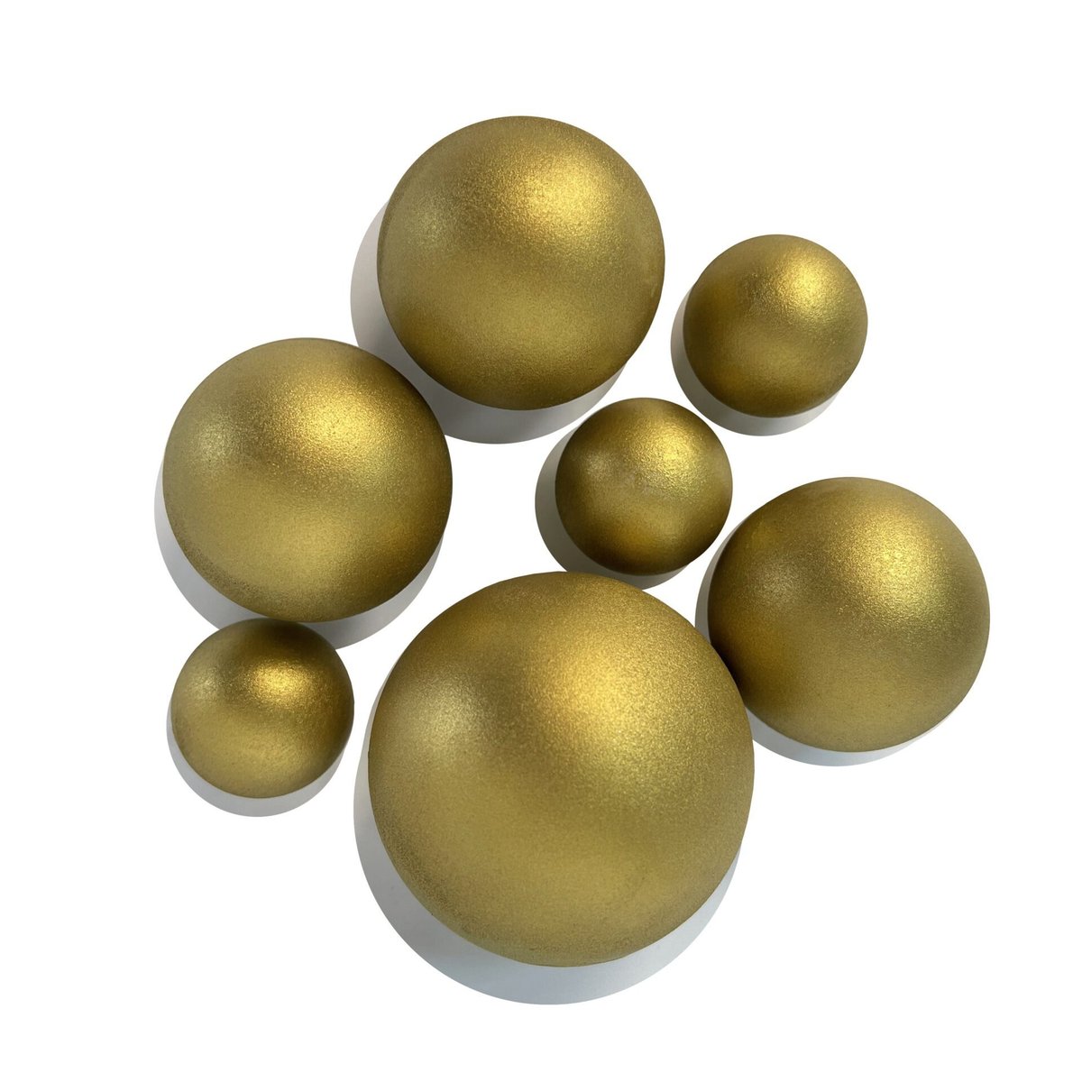 Dekoracje czekoladowe Sfery kule złote zestaw 7 szt