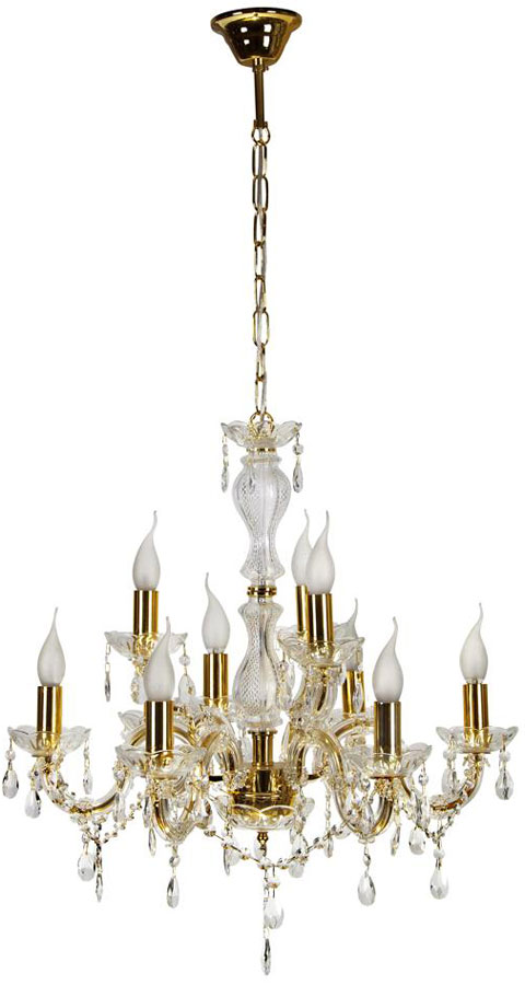 Złoty żyrandol świecznikowy w stylu klasycznym - Z006-Meros