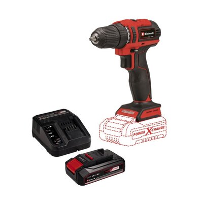 EINHELL Wiertarko-wkrętarka TE-CD 18/40 LI BL Solo + Akumulator EINHELL 4512097 2.5 Ah 18V + Ładowarka 