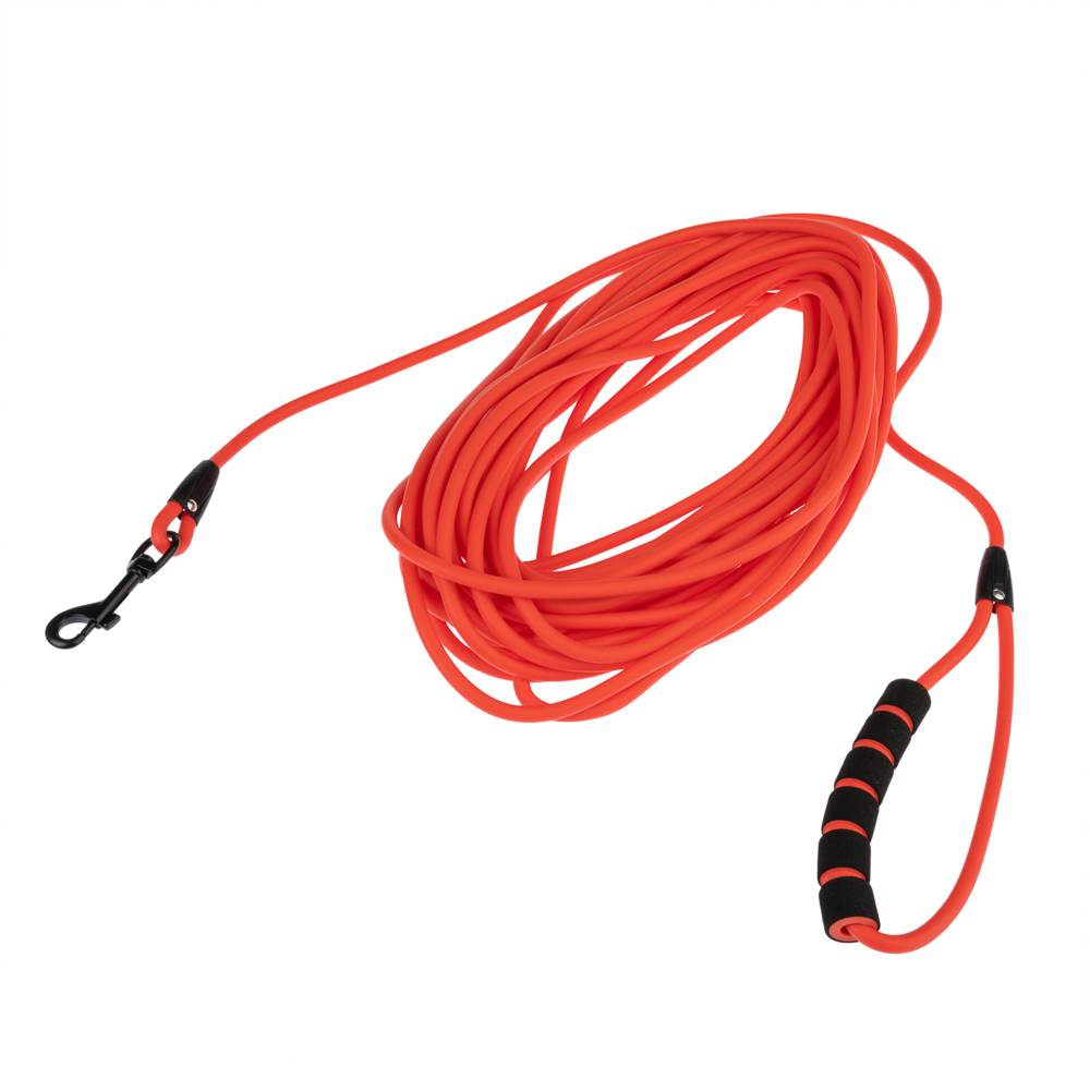 Smycz treningowa Neo Comfort TIAKI w kolorze czerwonym - Dł. 15 m, szer. 6 mm