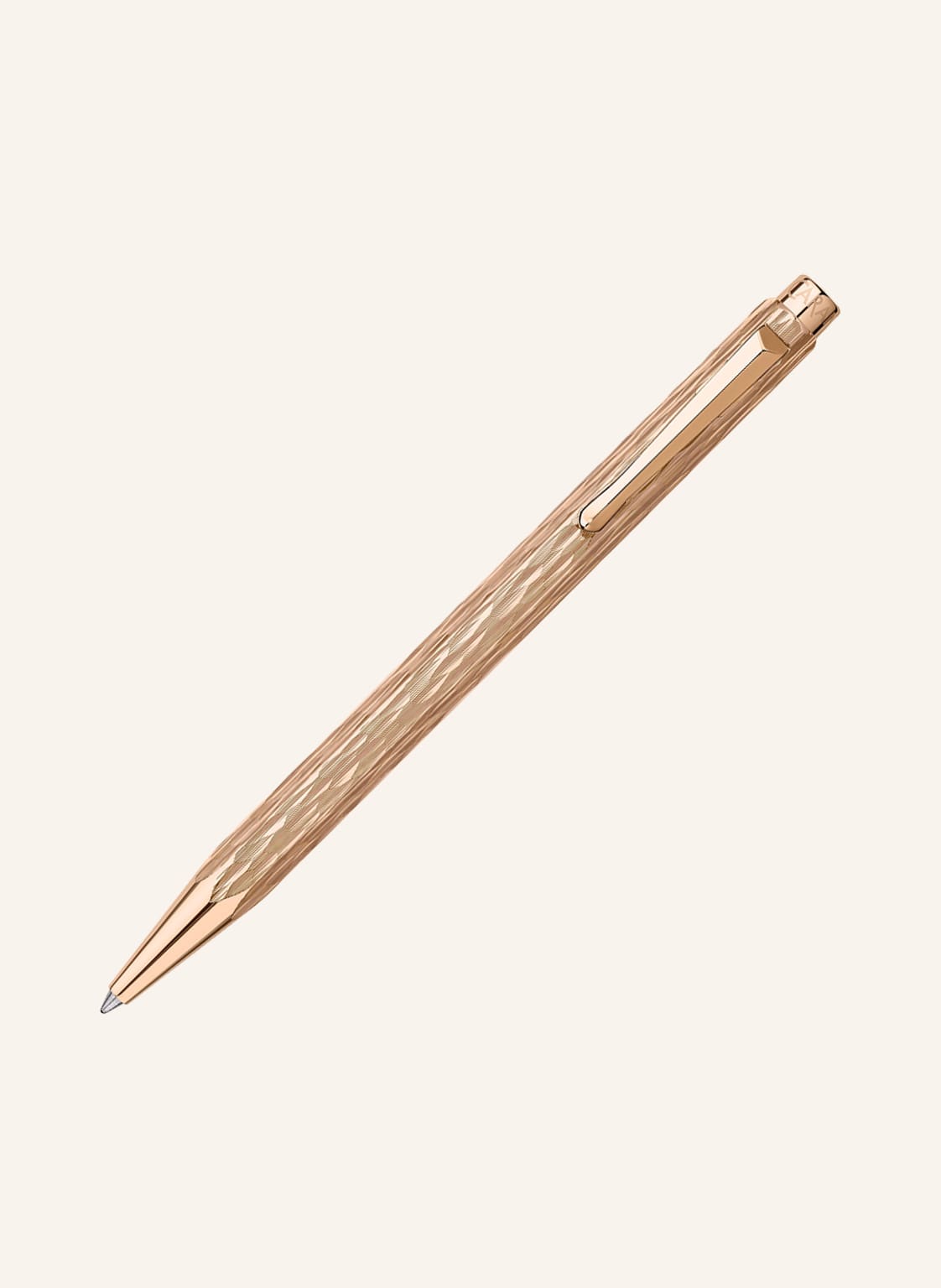 Caran D'ache Zestaw Ecridor Venetian: Długopis Przyciskowy I Skórzane Etui rosegold