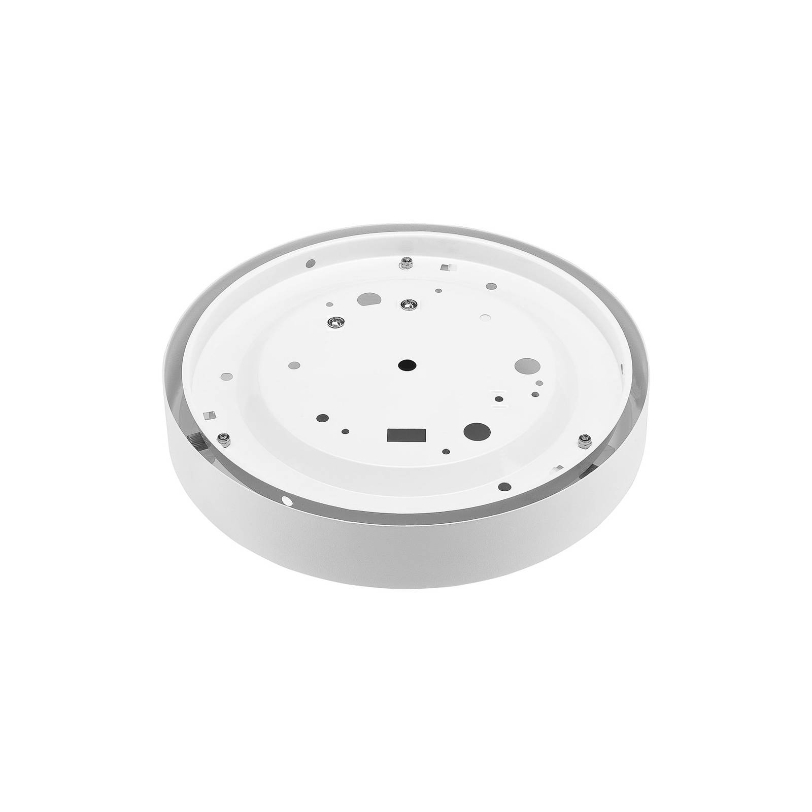 Lampa sufitowa Jaris, szkło gięte, Ø 26 cm, biała