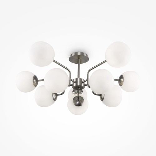Okrągła lampa wisząca Erich MOD221PL-10N matowe szkło chrom