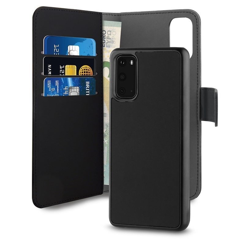PURO Wallet Detachable Etui Portfel 2w1 Samsung Galaxy S20 (Czarny) SGS11LBOOKC3BLK