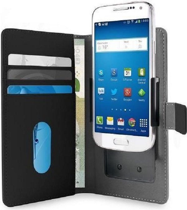PURO Universal Slim Wallet 360 ° Cases pokrowiec ochronny (do smartfonów), czarny