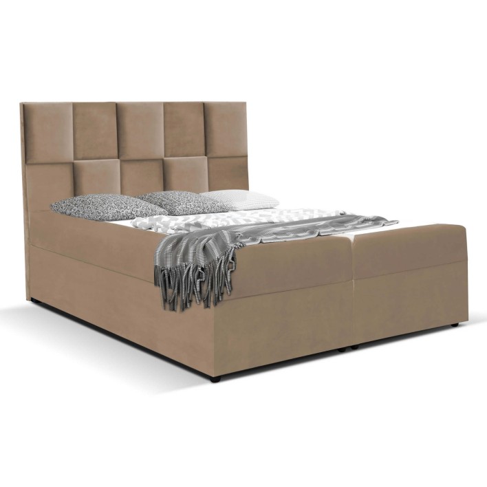 Łóżko kontynentalne 160x200 3D pojemnik, materac | kolor do wyboru