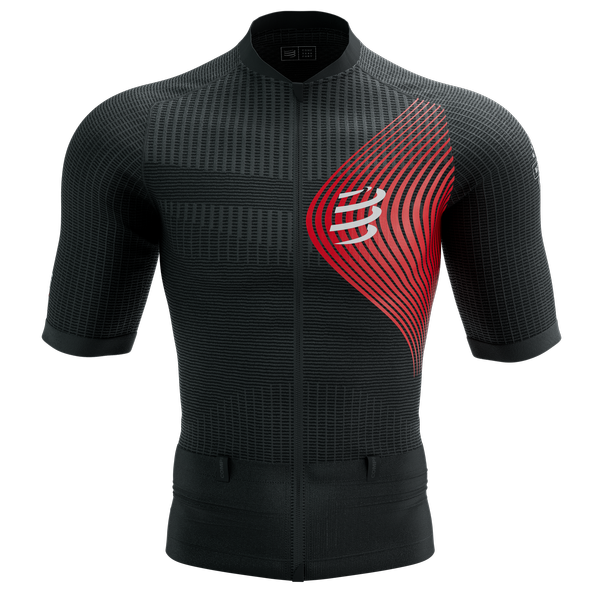 COMPRESSPORT Koszulka kompresyjna do biegania TRAIL POSTURAL SS TOP black red