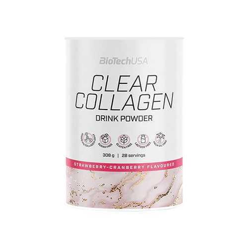BioTech USA Clear Collagen - 308g - Strawberry Cranberry - Regeneratory Stawów