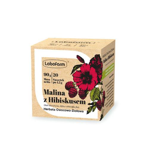 Labofarm Malina z Hibiskusem Herbata owocowo- ziołowa, 20sasz.