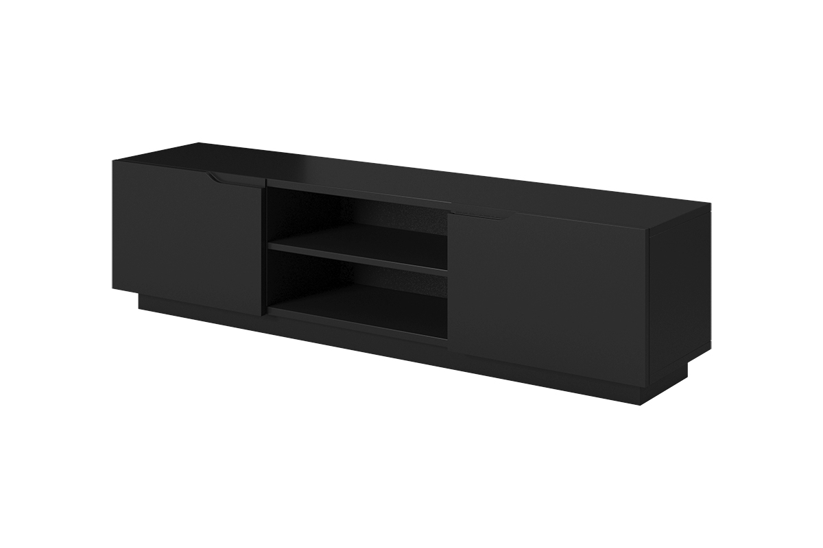 Szafka RTV Loftia Mini - czarny/czarny mat