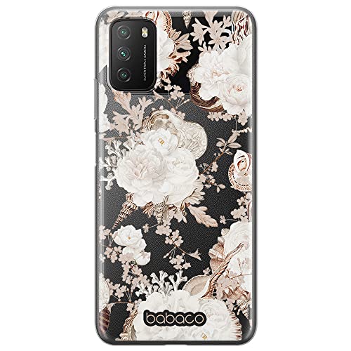 ERT GROUP etui na telefon Xiaomi REDMI 9T/ POCO M3, case oryginalny i oficjalnie licencjonowany przez Babaco, wzór Flowers 044, optymalnie dopasowane, plecki z TPU częściowo przeźroczyste
