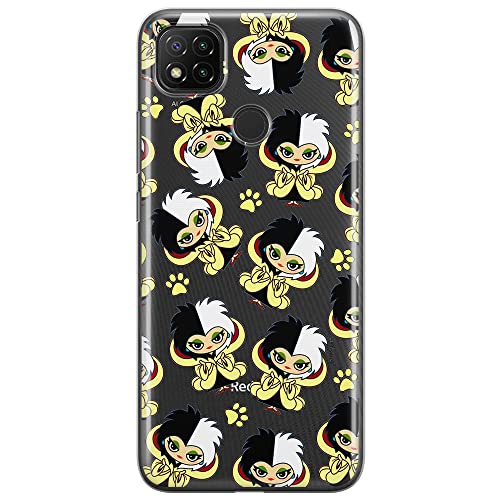 ERT GROUP etui na telefon Xiaomi REDMI 9C, case oryginalny i oficjalnie licencjonowany przez Disney, wzór Cruella 007, optymalnie dopasowane, plecki z TPU częściowo przeźroczyste