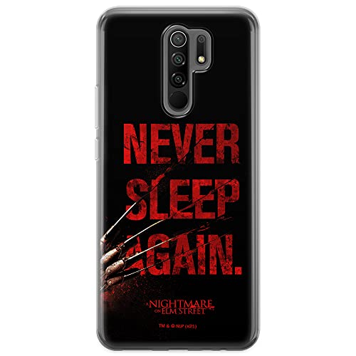 ERT GROUP etui na telefon Xiaomi REDMI 9, case oryginalny i oficjalnie licencjonowany przez Horror, wzór Nightmare of Elm Street 003, optymalnie dopasowane, plecki z TPU