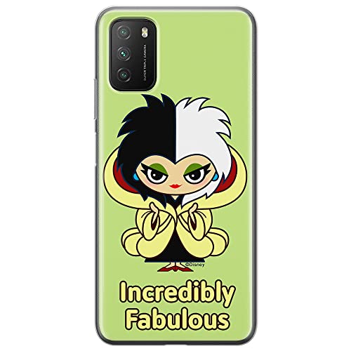 ERT GROUP etui na telefon Xiaomi REDMI 9T/ POCO M3, case oryginalny i oficjalnie licencjonowany przez Disney, wzór Cruella 006, optymalnie dopasowane, plecki z TPU
