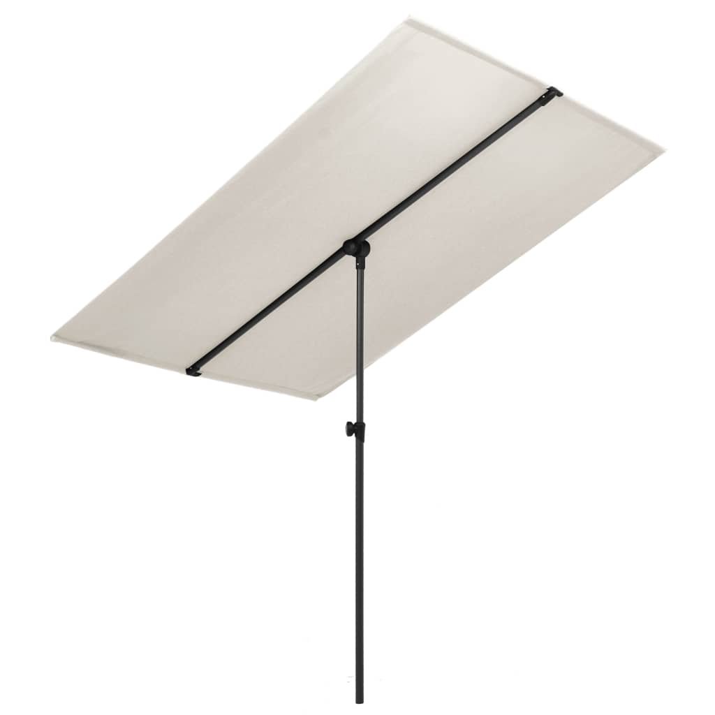 vidaXL Parasol ogrodowy na słupku aluminiowym 2x1,5 m piaskowy 47337